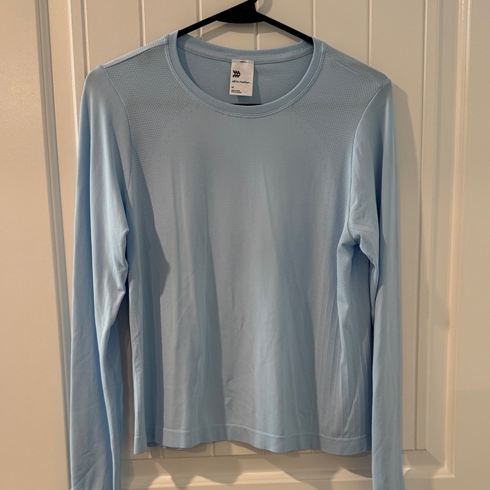 all in motion Light Blue Long-Sleeve Performance Top